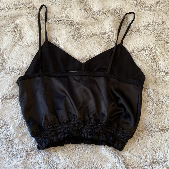 Zara Satin Black Tank Top - Picture 2 of 4